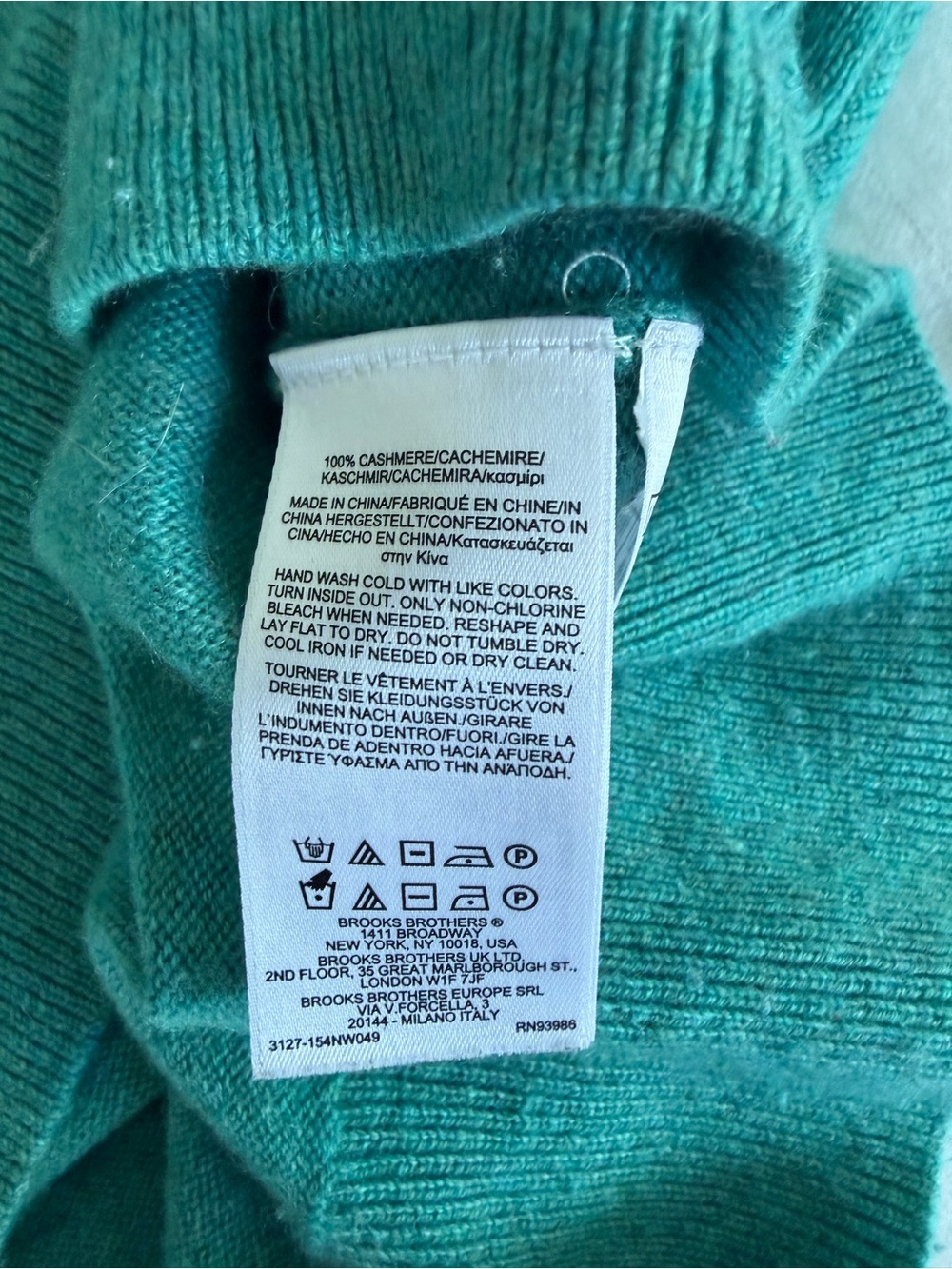 Brooks Brothers Women’s Crewneck Sweater in Teal Green - Picture 7 of 8